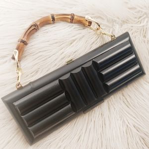 GUCCI WOODEN BAMBOO CLUTCH TOP HANDLE